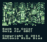 Screenshot of Back to Color in DMG mode