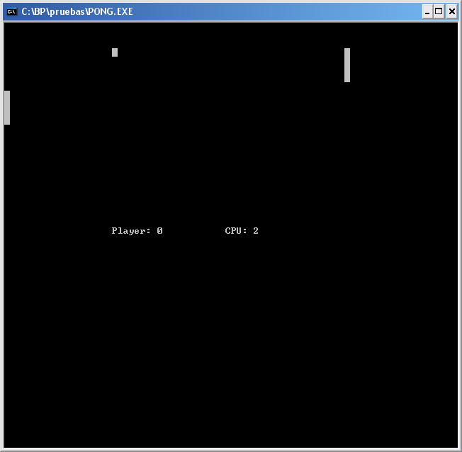 Screenshot of Pascal Pong