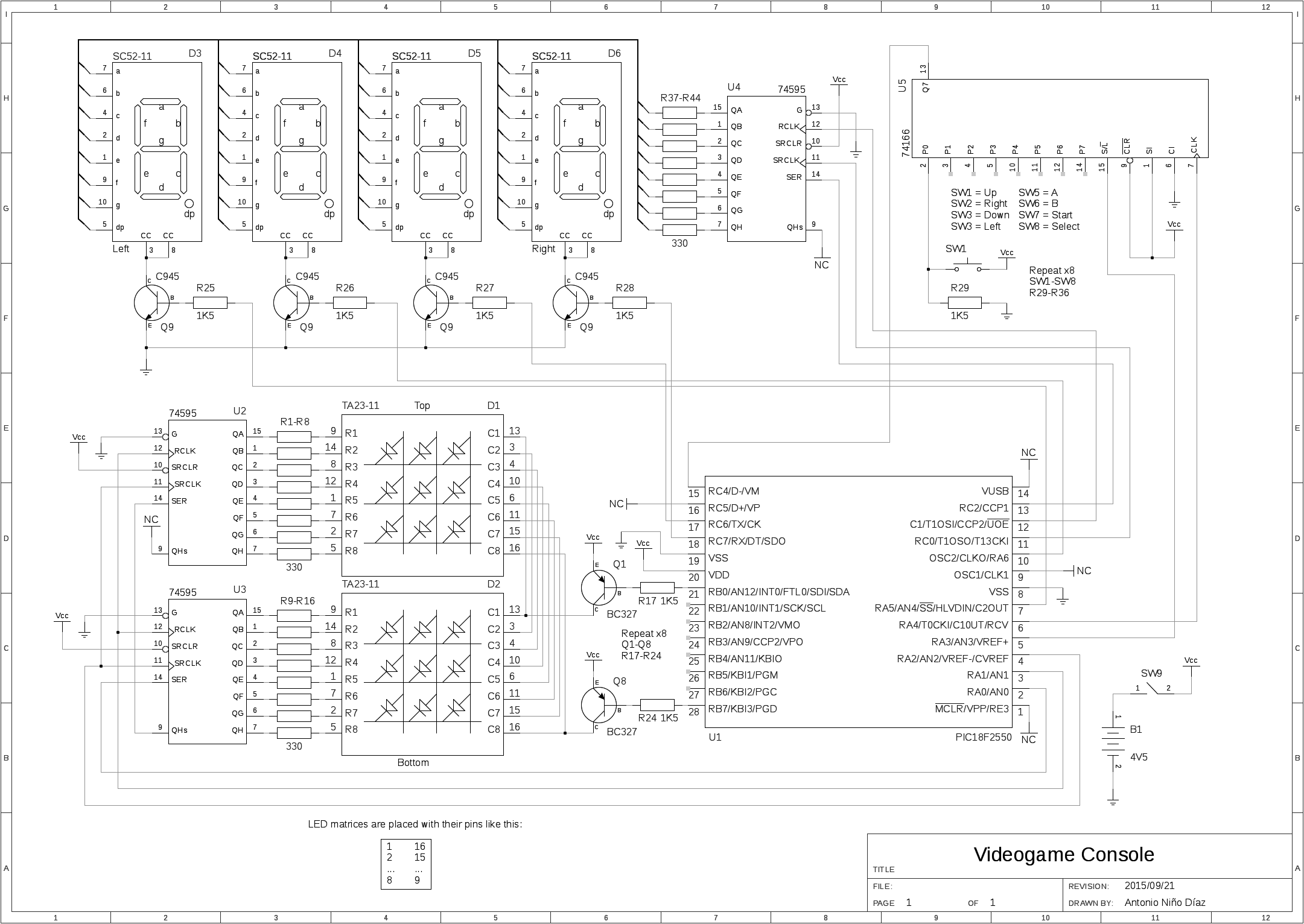 Schematics in black and white